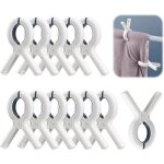 12 pinces serviettes bain grandes multi - usages linge / couettes / serviettes label