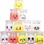 12 pot yaourt en verre avec couvercles dcor moticne diffrents bocal crme dessert contenance 100 ...