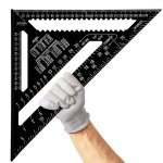�querre menuisier 30 cm en alliage daluminium - �querre triangle m�trique 90� / 45� noire