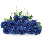 12 roses artificielles bleu 20 pouces de longues tiges ralistes pour mariage maison jardin ftes htels ...