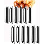 12 tubes cannoli inox moules cuisson - pour p�tisserie g�teau corne spirale