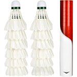 12 volants de badminton en duvet de canard avec bote pour l?entranement en famille ou les sports de ...