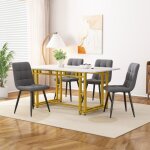 120�70 cm ensemble table � manger avec 4 chaises - set table et chaise cuisine salon moderne - chaises ...