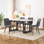 120�70 cm ensemble table � manger avec 4 chaises - set table et chaise cuisine salon moderne - chaises ...