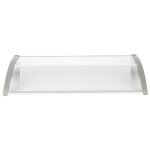 120 * 80cm auvent - marquise de porte en polycarbonate matriel en aluminium