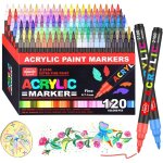 120 couleurs feutres peinture acrylique ?feutre acrylique � pointe unique avec pointes de remplacement ...