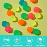 120 mini jouets de balles rebondissantes fluo pour gar�ons & filles - twiddlers - anniversaires pochettes ...