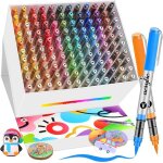 Marqueurs acryliques - zig - zag territoires - 120 pcs - multicolore - ind�l�bile - pointe pinceau
