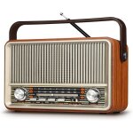 120 poste radio vintageam / fm / sw radio portable avec batterie rechargeable 1800mahou alimentation ...