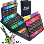 120 stylos � double pointe - stylos pinceaux et feutres pour adultes enfants et d�butants id�aux pour ...