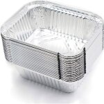 125 pièces barquettes en aluminium rectangulaire grillschalen bac égouttoir 125 pièces barquettes en aluminium rectangulaire grillschalen bac égouttoir
