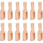 12pcs mini cuill�re en bois petite cuill�re � sel de bain pelle en bois bonbons en bois poudre � laver ...
