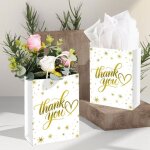 12pcs pochette cadeau - sacs cadeaux dor�s - sacs cadeaux en papier haut de gamme - sacs cadeaux de vacances ...