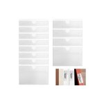 12pcs pochettes porte - cartes autocollantes transparentes pour vtc et mobilit� inclusion support porte ...