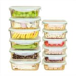 12pièces boîtes - repas en verre avec couvercle(6 * 1520ml + 6 * 640ml)boite verre hermetique alimentaire ... 12pièces boîtes - repas en verre avec couvercle(6 * 1520ml + 6 * 640ml)boite verre hermetique alimentaire ...