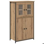 [1366158]enfilade meuble haut - buffet de salonmeuble de rangement ch�ne artisanal 62x32x1065 cmpoids:25. ...
