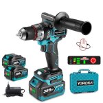Perceuse - visseuse � percussion sans fil - yofidra - yofidra - 18v - mandrin 13 mm - 2x2ah