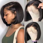 Perruque - zig - zag territoires - 13x4 lace front - cheveux humains - court - mixte