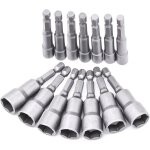 14 pièces douille visseuse 6 - 19mm - adaptateur embout hexagonal pour tournevis à Écrou de pour perceuse ... 14 pièces douille visseuse 6 - 19mm - adaptateur embout hexagonal pour tournevis à Écrou de pour perceuse ...