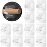 14 pices support tringle rideaux sans percage crochet rideau adhesifs accroche barre porte supports ...