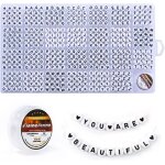 1400 pcs perles lettres perles acryliques 4x7 mm perles pour la fabrication de bijoux perles pour la ...