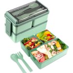 1400ml lunch box - bento pour enfant adulte - boite bento avec 3 compartiments et couverts - pour lcole ...
