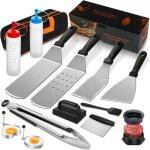 14pcs accessoires barbecue - ustensiles barbecue - spatule professionnelle pour barbecue de gril pour ...