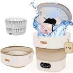 15 l mini machine  laver pliante - 3 modes - 22w - lavage et schage en un - pour la maison camping ...