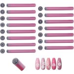 15 pcs 15 styles stylo tampons pour ongles stylo tampons plastique pour motif floral dongles outil de ...