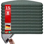 15 pcs tapis descalier london vert 235 x 65 cm demi - circulaire