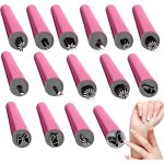 15 pices stylo tampon pour fleurs outil de pointillage prcision pour ongles avec diffrents motifs couleurs ...
