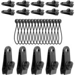 15 pices pince pour bache et 15 pices tendeur elastique tendeur bache 15cm fixation bache multifonction ...