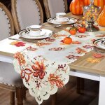 15 x 70 pouces chemin de table d automne chemin de table de feuilles drable brod chemin de table de ...