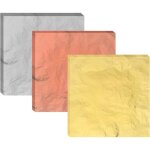 150 feuilles mtal 14 x14cm feuilles d?or feuille de cuivre feuille dargent pour dorure dcoration de ...