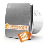 150mm 18w / 35db extracteur dair ventilateur silencieux et puissant 240 m� / h avec fonction de retard ...