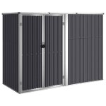 (15294)cabane / abris de jardin chicabri à outils de jardin anthracite 225x89x161cm acier galvanisé fr ... (15294)cabane / abris de jardin chicabri à outils de jardin anthracite 225x89x161cm acier galvanisé fr ...