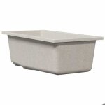 15424 &grand �vier de cuisine - �vier cascade - avec trou de trop - plein en granit beige