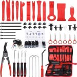 158 pices outils de dmontage de garnitures trousse rivet clips et bandes de cble pour voiture porte ...