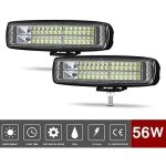 15cm feux de recul led 56w phare de travail led 12v longue portee led projecteur led pour remorque voiture ...