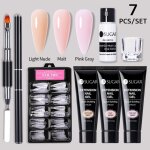 15ml extension ongles gel ensemble complet kit de manucure cristal acrylique extension rapide ongles ...