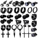 15paires boucles doreilles homme acier inoxydable boucles doreilles croles boucles doreilles pour hommes ...