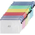 15pcs pochette document zipp�e a5transparentes document dossierpochette de rangementpochette transparente ...