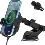 15w qi chargeur induction voiture support telephone voiture ventouse avec fonction de chargechargeur ...