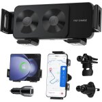 15w qi double bobines chargeur sans fil voiture pour samsung galaxy z fold 6 / flip 5 / 4 / 3 / 2 avec ...