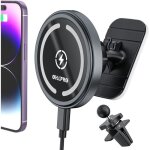 15w support magsafe voiture support telephone voiture induction magntique sans - fil de chargeur pour ...