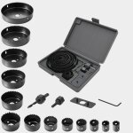 16 pices coffret scie cloche construction de 19 - 127 mm pour bois metaux platre