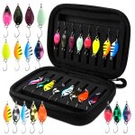 16 pices peche truite cuillre leurre pour truite kit dappts pour truite cuillre  pche  la truite ...