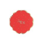 16 serviettes de table jetable papier joyeux nol 32cm rouge or
