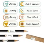 160 �tiquettes personnalis�es autocollantes autocollants nom pr�nom diff�rentes tailles boho �tiquete ...