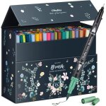 160 feutre couleurs coloriage adulte aquarelle stylos feutres double pointe fine et pinceau pour calligraphie ...